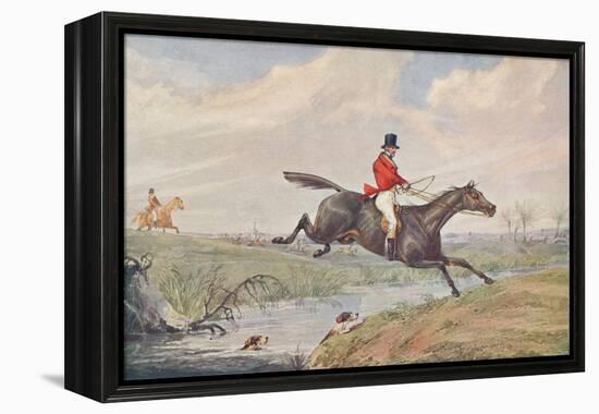 Fox Hunting: Leaping the Brook, 1906-Henry Thomas Alken-Framed Premier Image Canvas