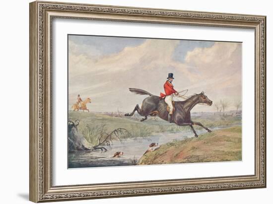 Fox Hunting: Leaping the Brook, 1906-Henry Thomas Alken-Framed Giclee Print