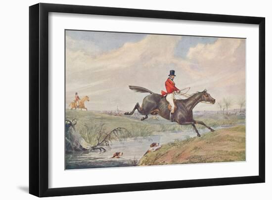 Fox Hunting: Leaping the Brook, 1906-Henry Thomas Alken-Framed Giclee Print