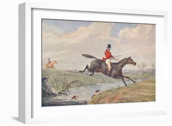 Fox Hunting: Leaping the Brook, 1906-Henry Thomas Alken-Framed Giclee Print