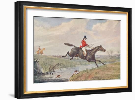 Fox Hunting: Leaping the Brook, 1906-Henry Thomas Alken-Framed Giclee Print