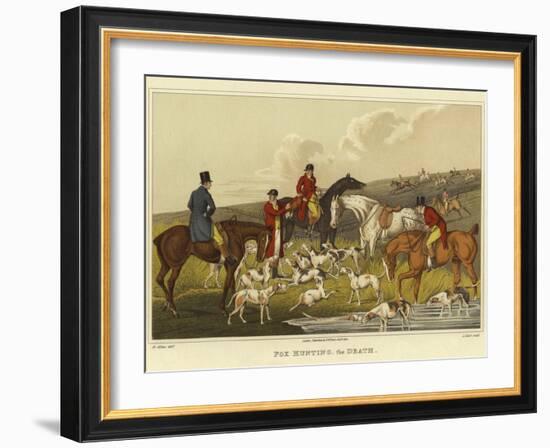 Fox Hunting, the Death-Henry Thomas Alken-Framed Giclee Print