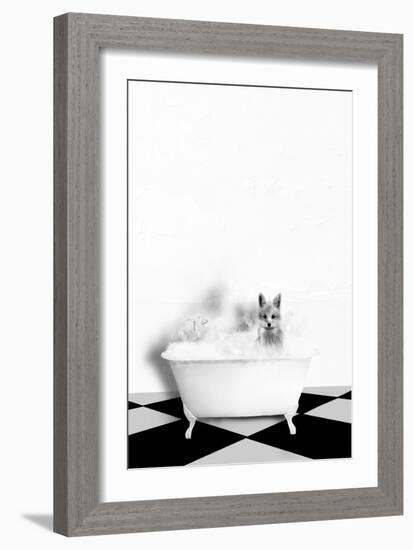 Fox In Bath-Leah Straatsma-Framed Art Print