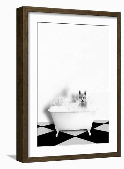 Fox In Bath-Leah Straatsma-Framed Art Print