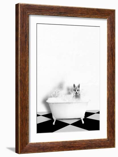 Fox In Bath-Leah Straatsma-Framed Art Print