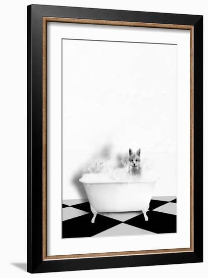 Fox In Bath-Leah Straatsma-Framed Art Print