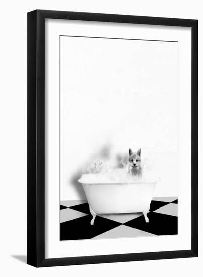 Fox In Bath-Leah Straatsma-Framed Art Print