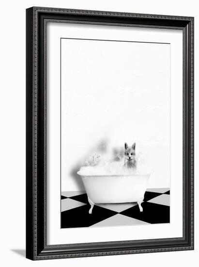 Fox In Bath-Leah Straatsma-Framed Art Print