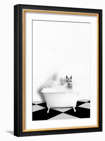 Fox In Bath-Leah Straatsma-Framed Art Print