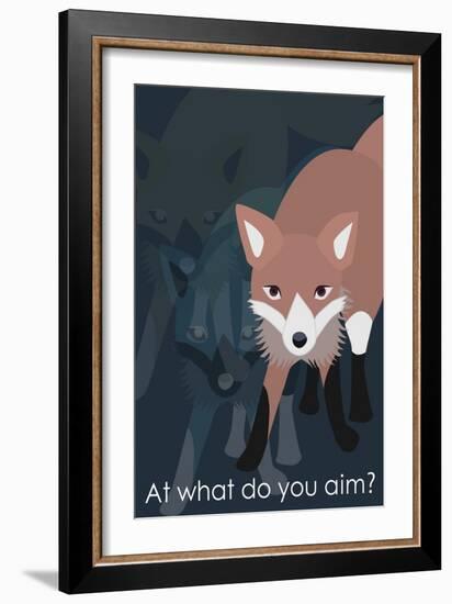 Fox in Blue-Ikuko Kowada-Framed Giclee Print