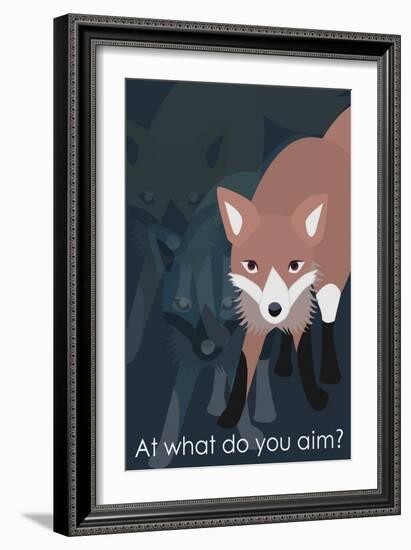 Fox in Blue-Ikuko Kowada-Framed Giclee Print