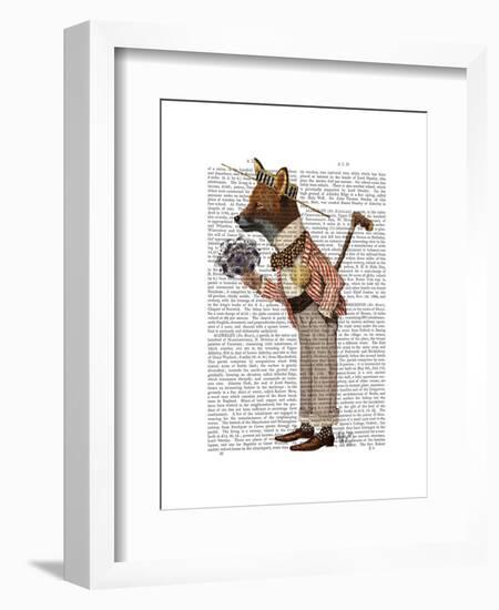 Fox in Boater-Fab Funky-Framed Art Print