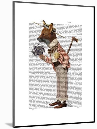 Fox in Boater-Fab Funky-Mounted Art Print
