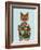 Fox in Christmas Sweater-Fab Funky-Framed Art Print