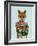 Fox in Christmas Sweater-Fab Funky-Framed Art Print