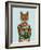 Fox in Christmas Sweater-Fab Funky-Framed Art Print