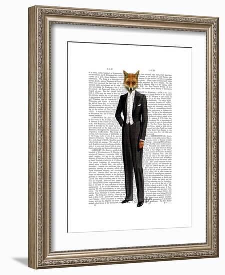 Fox in Evening Suit Full-Fab Funky-Framed Premium Giclee Print