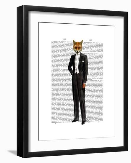 Fox in Evening Suit Full-Fab Funky-Framed Premium Giclee Print