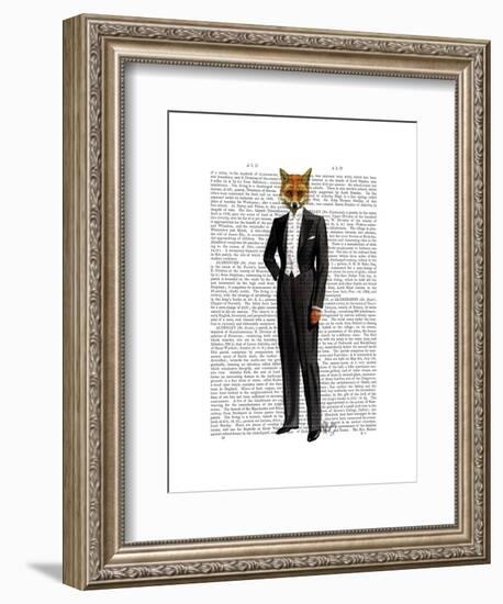 Fox in Evening Suit Full-Fab Funky-Framed Art Print