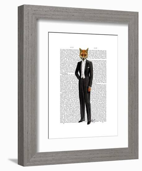 Fox in Evening Suit Full-Fab Funky-Framed Art Print