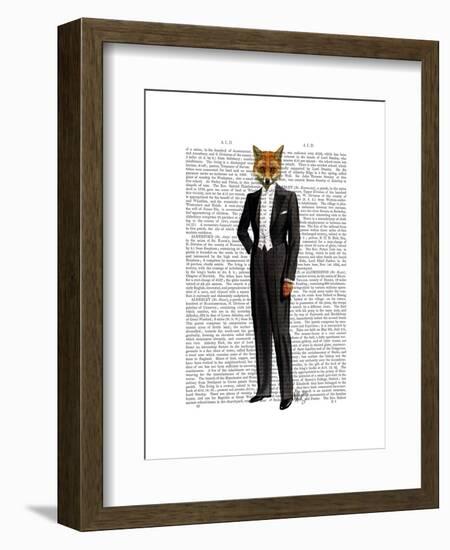 Fox in Evening Suit Full-Fab Funky-Framed Art Print