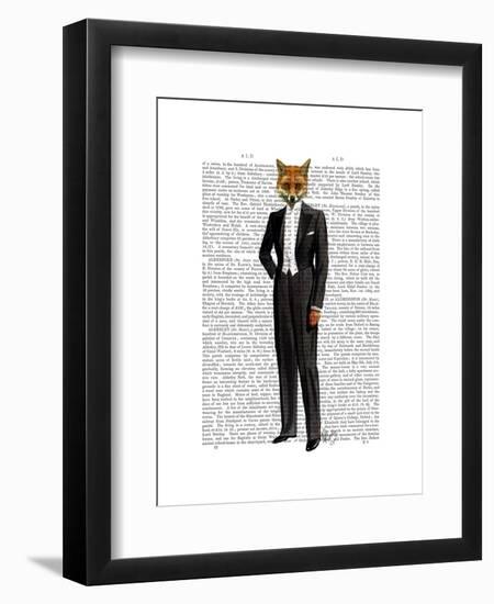 Fox in Evening Suit Full-Fab Funky-Framed Art Print