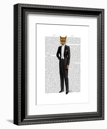 Fox in Evening Suit Full-Fab Funky-Framed Art Print