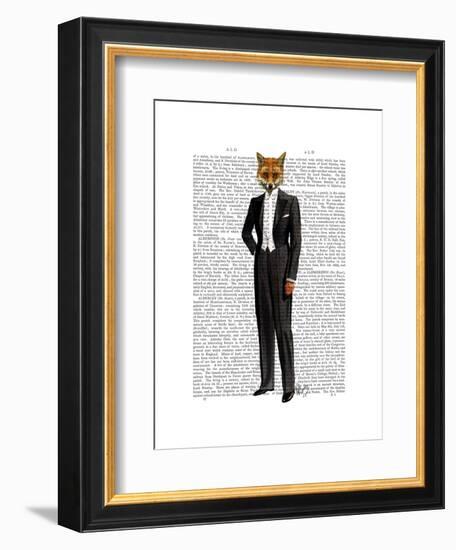 Fox in Evening Suit Full-Fab Funky-Framed Art Print