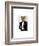 Fox in Evening Suit Portrait-Fab Funky-Framed Art Print