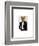 Fox in Evening Suit Portrait-Fab Funky-Framed Art Print