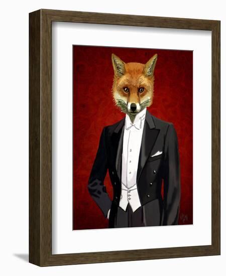 Fox in Evening Suit Portrait-Fab Funky-Framed Premium Giclee Print