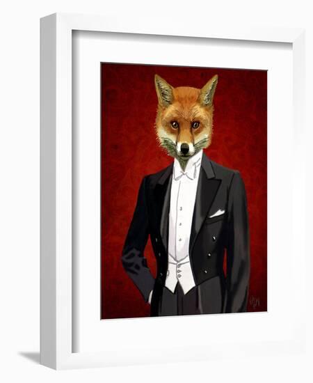 Fox in Evening Suit Portrait-Fab Funky-Framed Premium Giclee Print