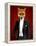 Fox in Evening Suit Portrait-Fab Funky-Framed Stretched Canvas