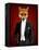 Fox in Evening Suit Portrait-Fab Funky-Framed Stretched Canvas