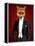 Fox in Evening Suit Portrait-Fab Funky-Framed Stretched Canvas