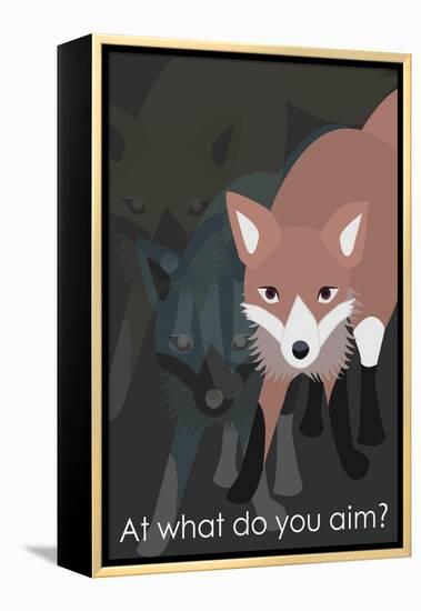 Fox in Gray-Ikuko Kowada-Framed Premier Image Canvas