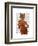 Fox in Orange, Portrait-Fab Funky-Framed Art Print