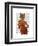 Fox in Orange, Portrait-Fab Funky-Framed Art Print
