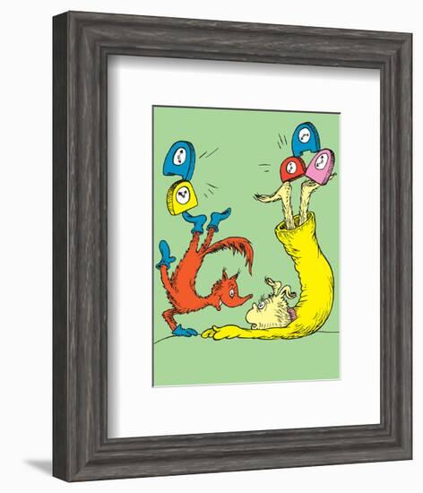 Fox in Socks (on green)-Theodor (Dr. Seuss) Geisel-Framed Art Print