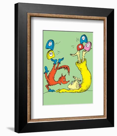 Fox in Socks (on green)-Theodor (Dr. Seuss) Geisel-Framed Art Print