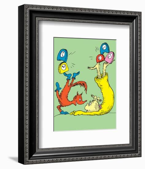 Fox in Socks (on green)-Theodor (Dr. Seuss) Geisel-Framed Art Print