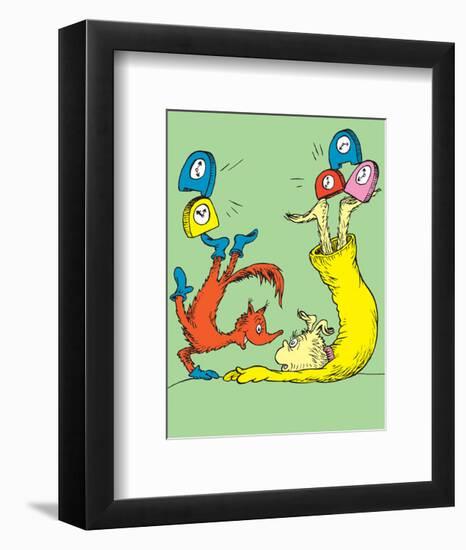 Fox in Socks (on green)-Theodor (Dr. Seuss) Geisel-Framed Art Print