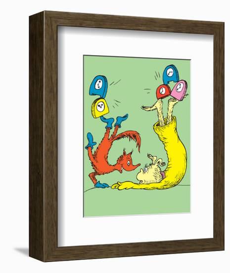 Fox in Socks (on green)-Theodor (Dr. Seuss) Geisel-Framed Art Print