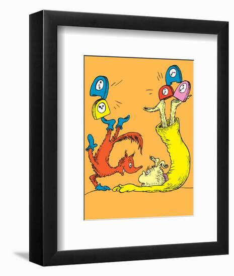 Fox in Socks (on orange)-Theodor (Dr. Seuss) Geisel-Framed Art Print