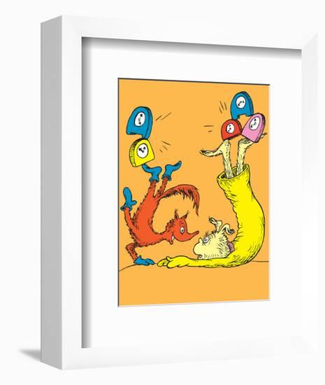 Fox in Socks (on orange)-Theodor (Dr. Seuss) Geisel-Framed Art Print