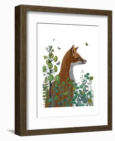 Fox In the Garden-Fab Funky-Framed Art Print