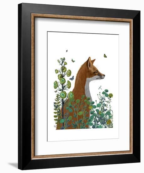 Fox In the Garden-Fab Funky-Framed Art Print
