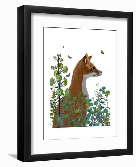 Fox In the Garden-Fab Funky-Framed Art Print