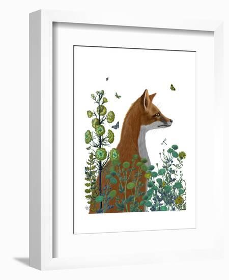 Fox In the Garden-Fab Funky-Framed Art Print