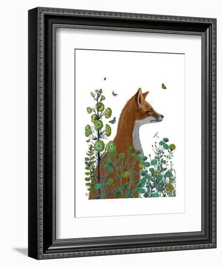 Fox In the Garden-Fab Funky-Framed Art Print